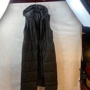 Hooded Long Vest Jacket